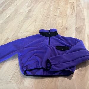 Small purple cropped sweatshirt!